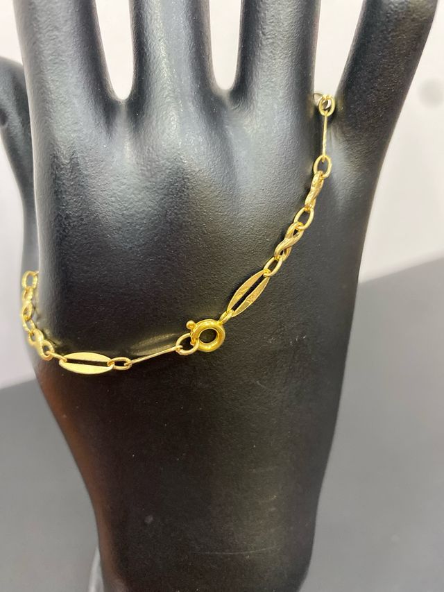 Pulsera Oro 18k Eslabón Ovalado Infinito