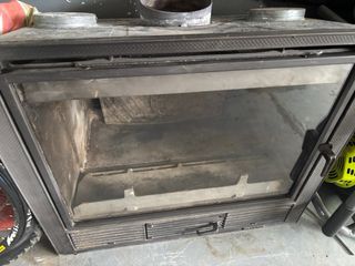 Hogar Chimenea Hergon Metal y Cristal