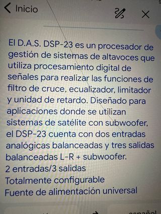 Procesador Digital DAS DSP-23 P.A