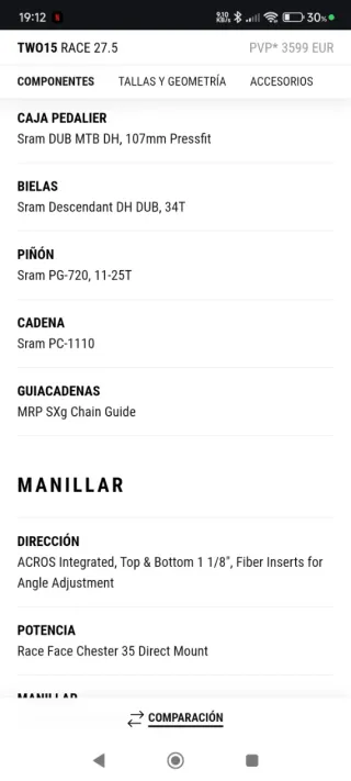 Cube Two15 Race 2025 cyclamen´n´black Talla M