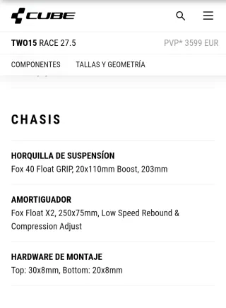 Cube Two15 Race 2025 cyclamen´n´black Talla M