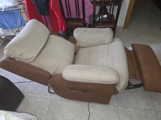 Oportunidad Sillón reclinable eléctrico tela y ant