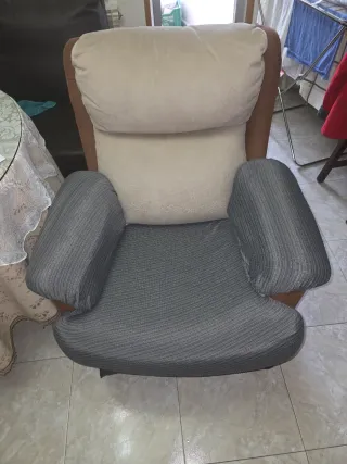 Oportunidad Sillón reclinable eléctrico tela y ant