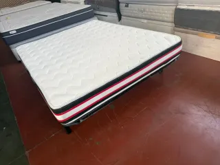 Somier lamas y colchón Visco 150x190