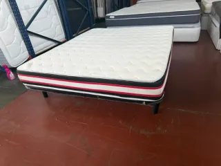 Somier lamas y colchón Visco 150x190