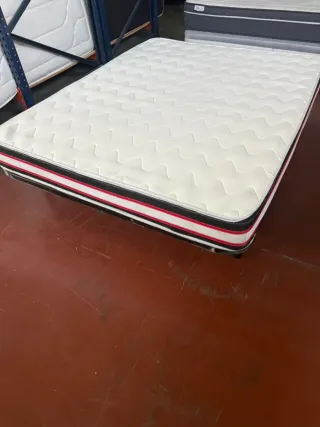 Somier lamas y colchón Visco 150x190