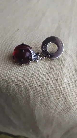 Pandora Charm Mariquita Roja y Plata
