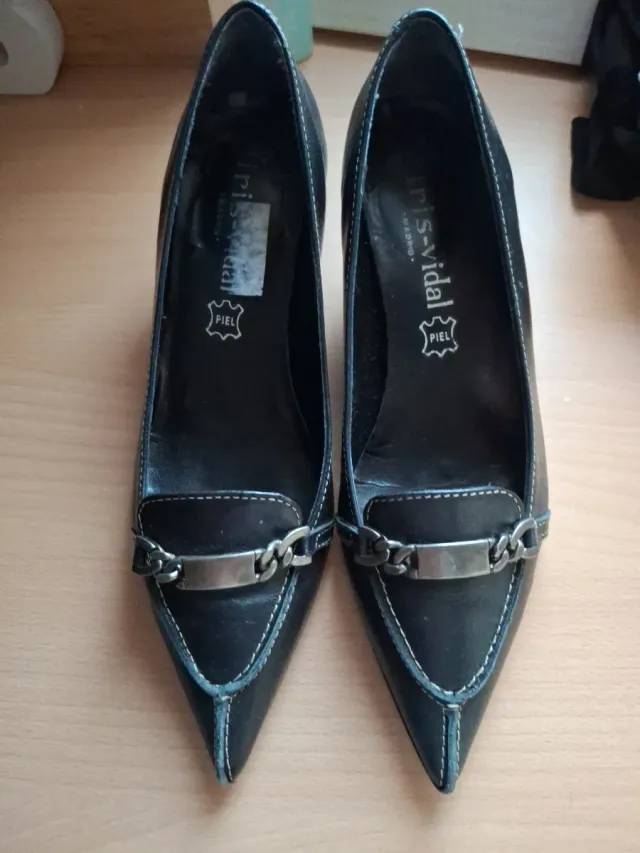 Zapatos de tacón Iris-Vidal piel azul marino