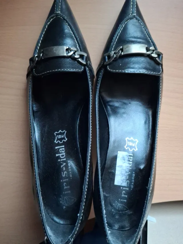 Zapatos de tacón Iris-Vidal piel azul marino