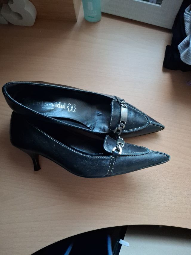 Zapatos de tacón Iris-Vidal piel azul marino