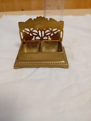 Caja guarda sellos bronce girasol