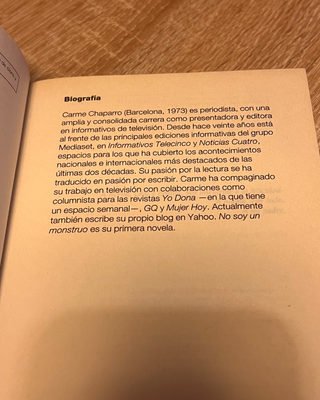 No soy un monstruo: Premio Primavera de Novela ...