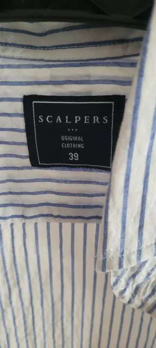 Camisa Scalpers Rayas Azul Tala M