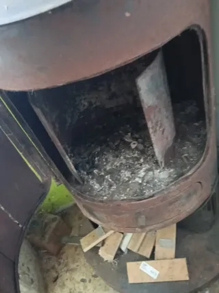 Chimenea metálica de leña