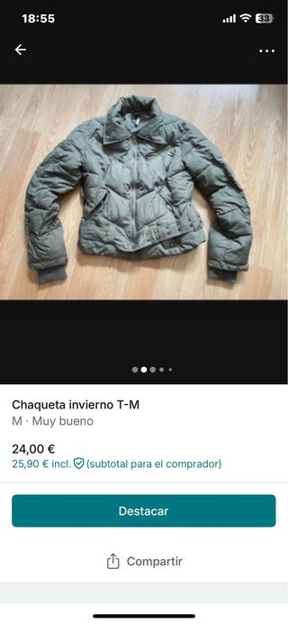 Chaqueta de invierno acolchada T-M