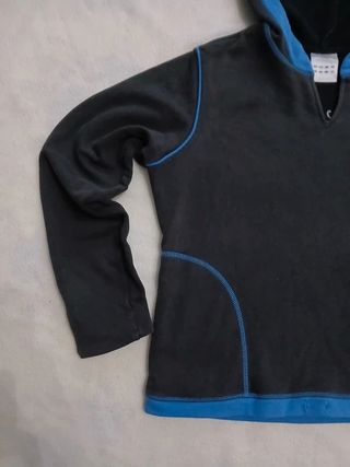 Felpa con cappuccio Adidas Nera e Blu Taglia M/L