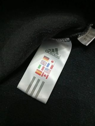 Felpa con cappuccio Adidas Nera e Blu Taglia M/L