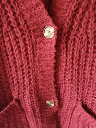 Cárdigan burdeos oversize H&M Divided Talla 2XL