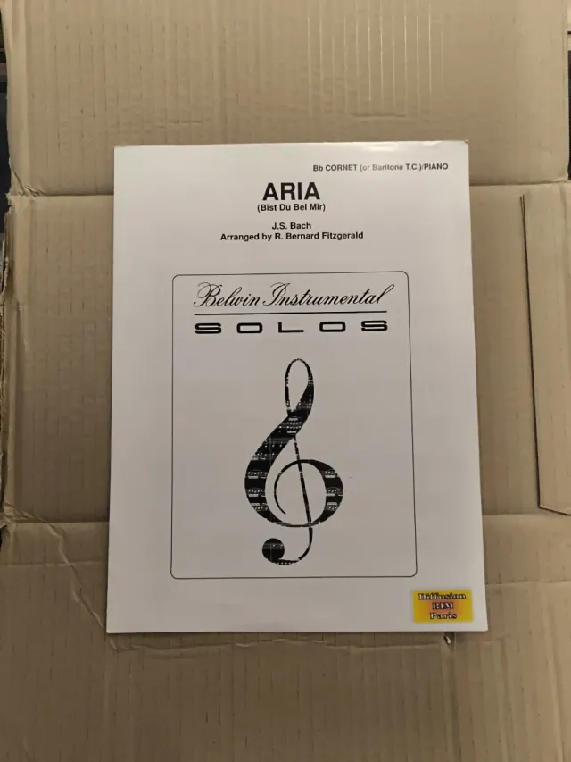 Partitura Aria J.S. Bach Cornet/Piano