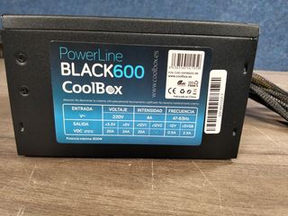 Fuente ATX 600W PowerLine Black600  ventilador 120