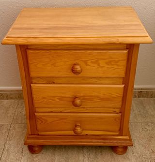 Mesita de noche pino natural