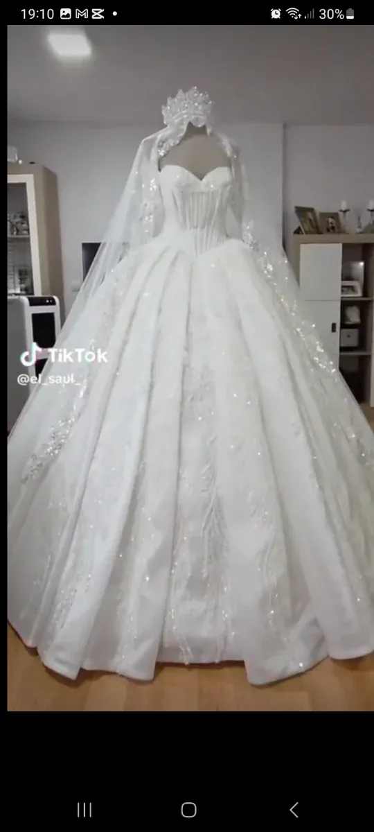 Vestido de Novia todo de pedrería