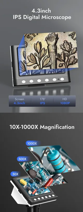 Microscopio Digital con Pantalla
