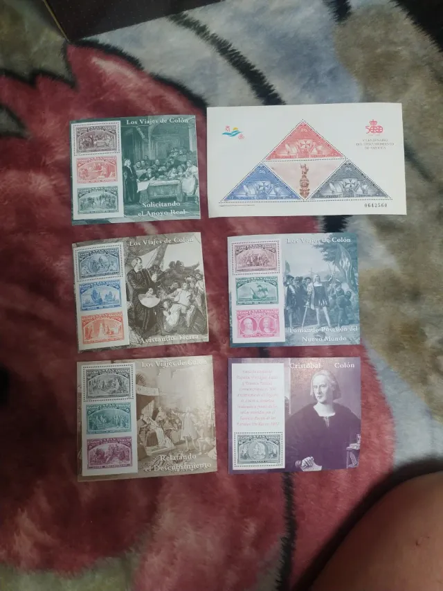 Fogli di francobolli I viaggi di Colombo