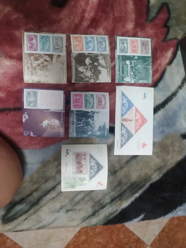 Fogli di francobolli I viaggi di Colombo