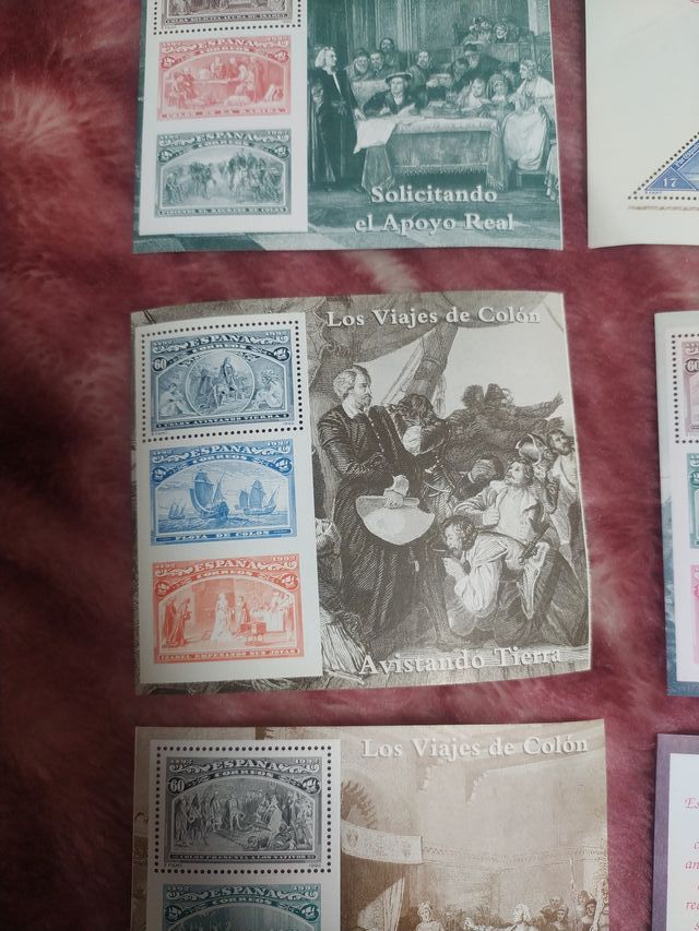 Fogli di francobolli I viaggi di Colombo