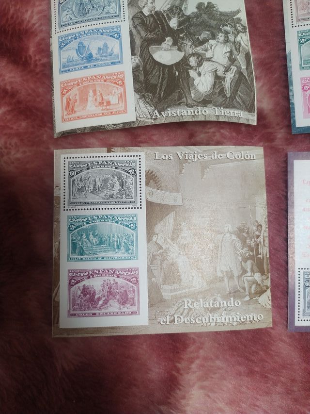 Fogli di francobolli I viaggi di Colombo