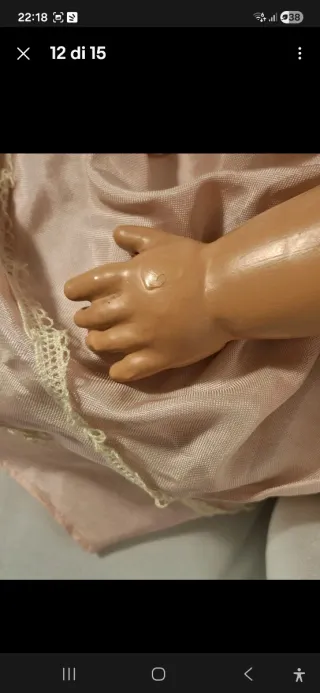 Bambola vintage anni '40 h.55cm da collezione.