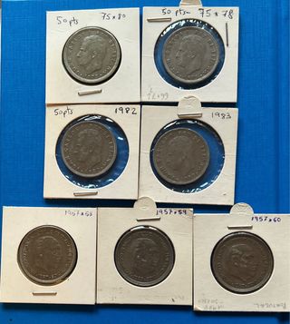 Monedas 50 Pesetas de España, Rey Juan Carlos y Fr