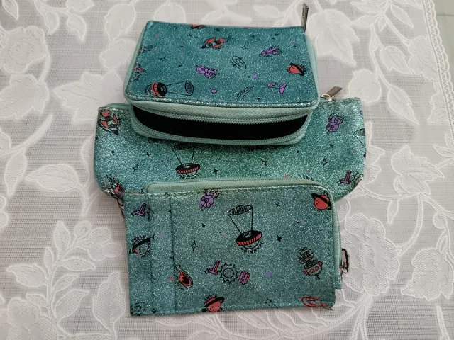 Conjunto 3 Monederos Brillantes Espacio