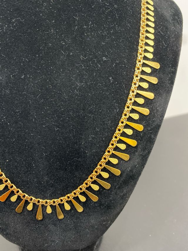 Gargantilla Oro 18k Lágrimas Colgantes