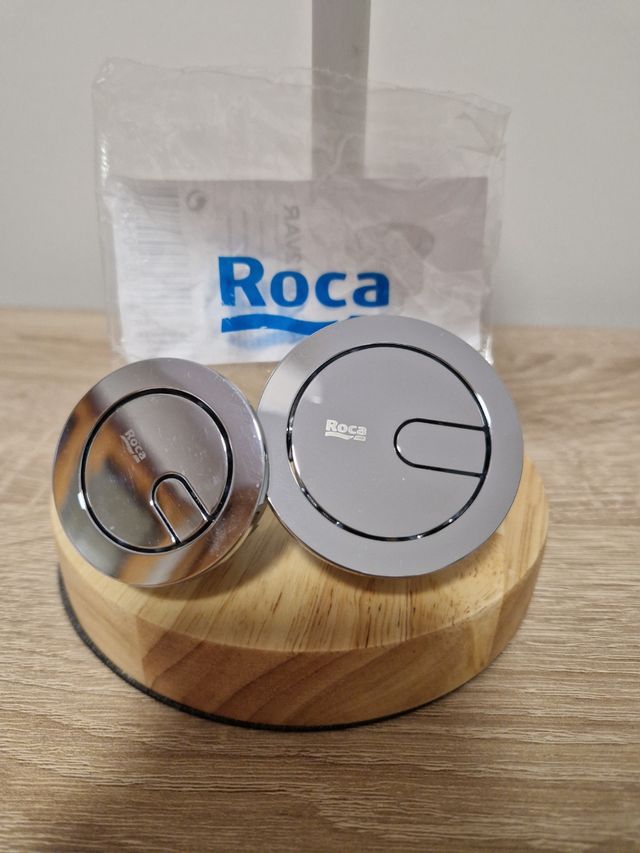 Pulsador Roca Doble Cromado