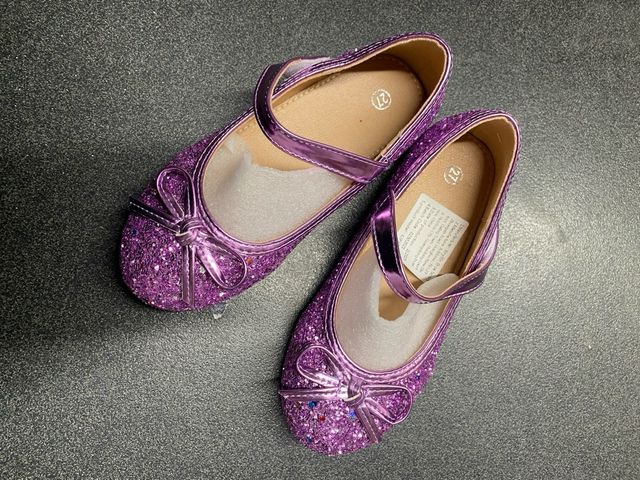 Ballerine bambina glitter viola n. 27