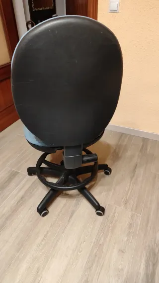 Silla de Escritorio Azul y Negra