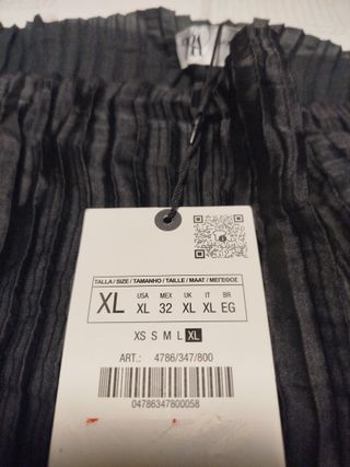 Blusa Zara Negra Talla Grande XXXL