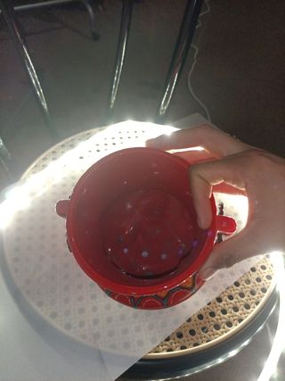 Vaso rosso antico decorato