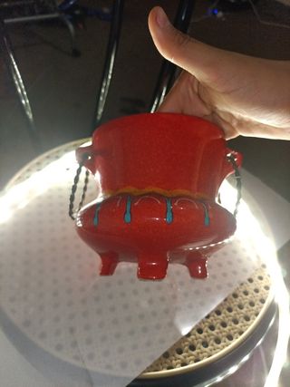 Vaso rosso antico decorato