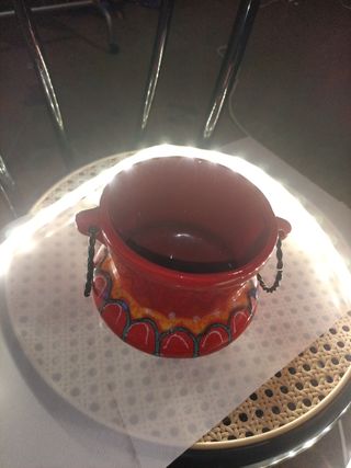 Vaso rosso antico decorato