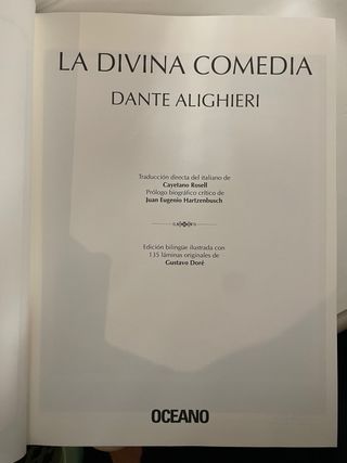 La Divina Comedia-Dante. Edición bilingüe numerada