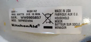 Amasadora KitchenAid Heavy Duty Blanca