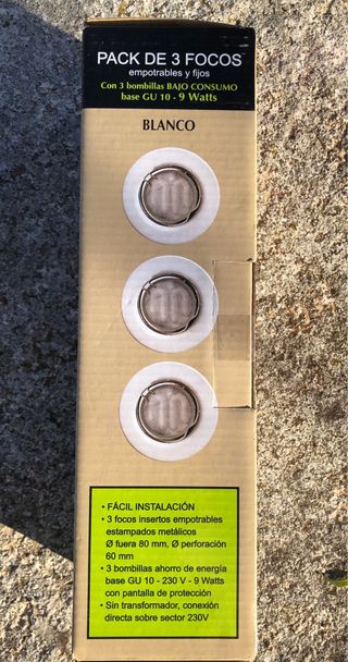 Confezione da 3 lampadine da incasso GU10