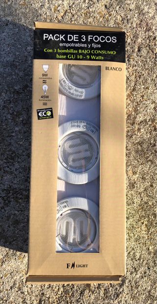 Confezione da 3 lampadine da incasso GU10