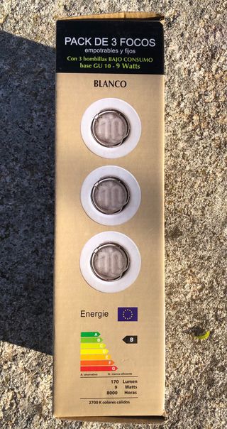 Confezione da 3 lampadine da incasso GU10