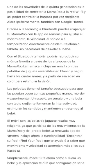 Hamaca para bebés 4moms