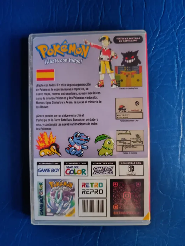 Caja Pokémon Cristal Game Boy Color Personalizada