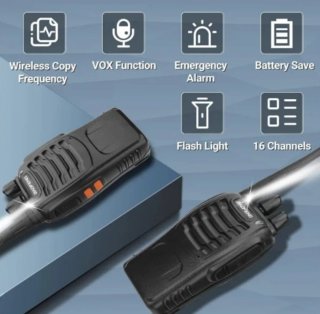 2 RADIOS WALKIE TALKIE NEGRA